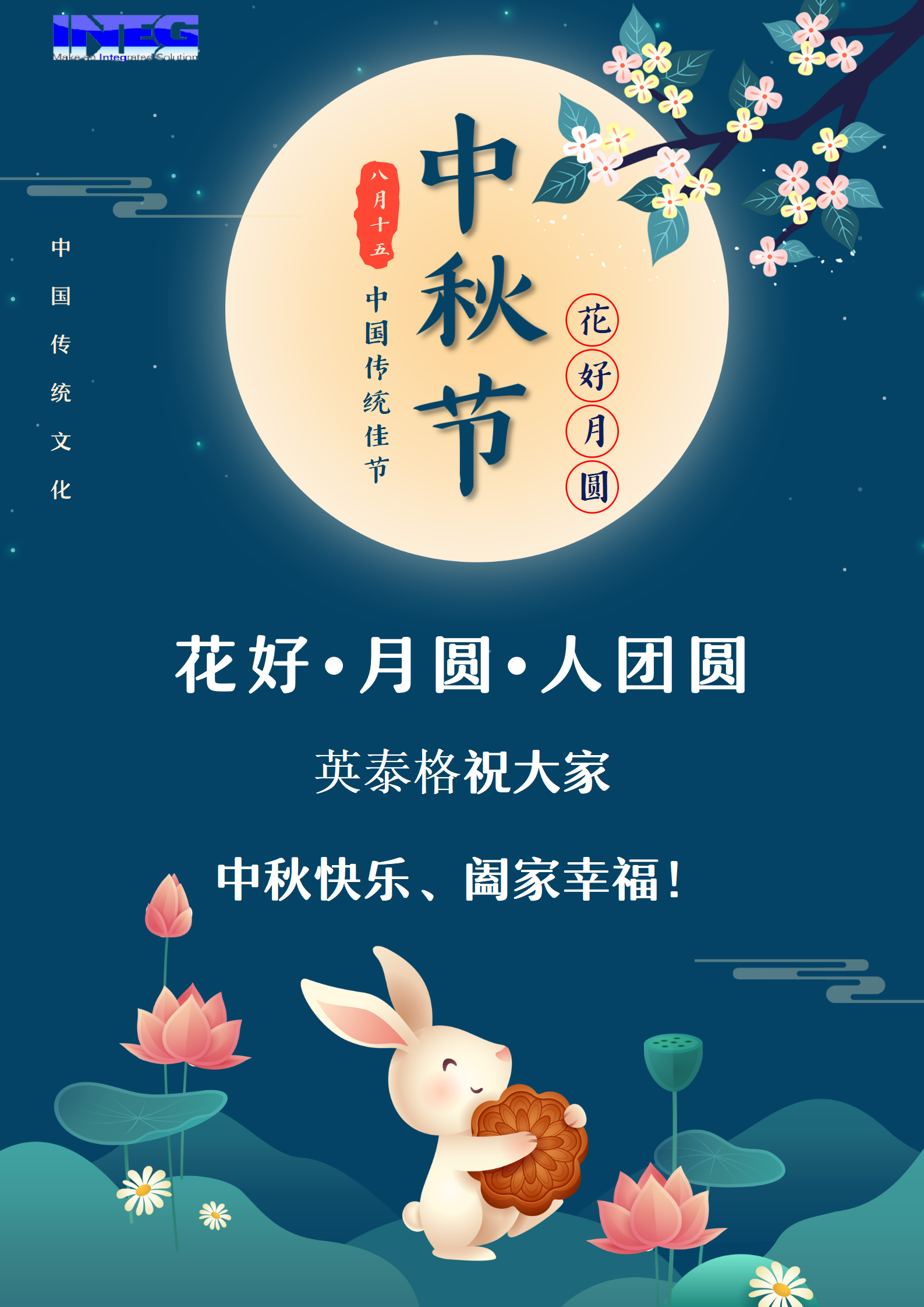 英泰格祝大家中秋節(jié)快樂！